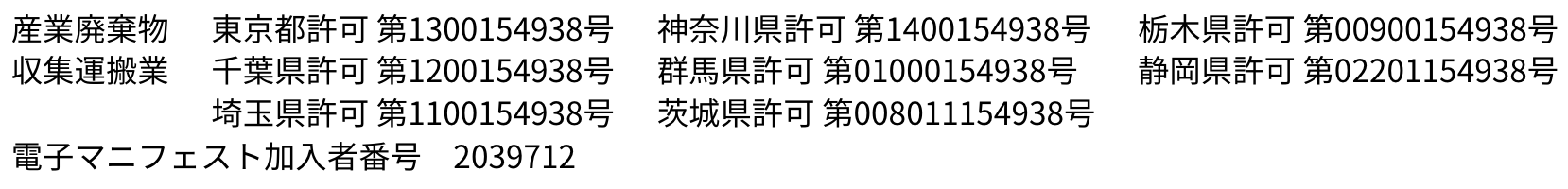 産業廃棄物収集運搬業