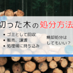 切った木の処分方法は？処分する時の注意点や業者選びのポイントも紹介！