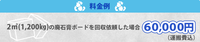 料金例/２㎥回収処分依頼した場合は60,000円